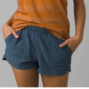 Prana Women’s L‎ Arch Shorts Teal Blue Athletic Hiking Granola Girl Gorpcore